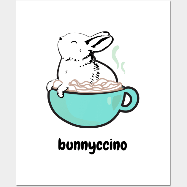 Bunnyccino Cappuccino Wall Art by Sizzlinks